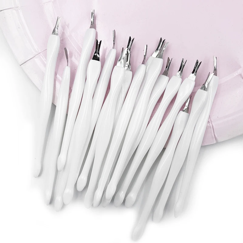 5/10/20/50Pcs Cuticle Pusher Stainless Pusher Nail Art Fork Manicure Tool Dead Skin Fork Nipper Pusher Trimmer Cuticle Remover