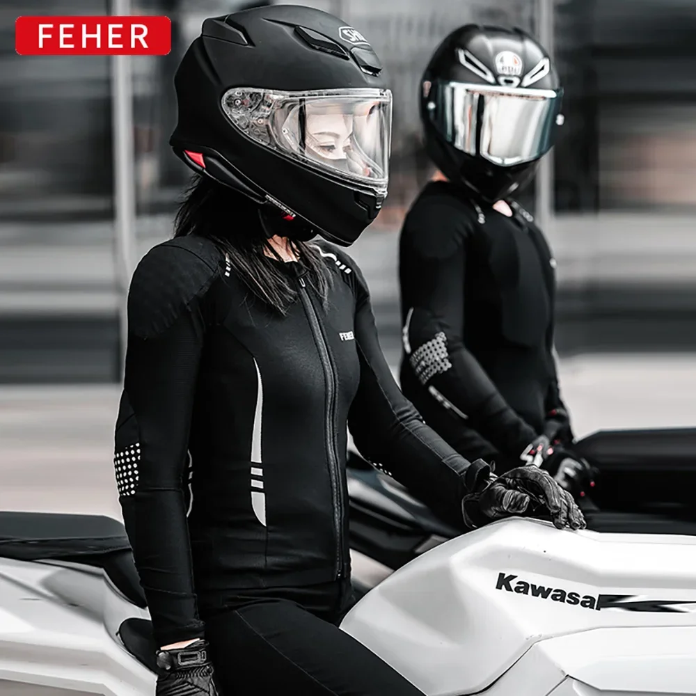 

Summer Motorcycle Jacket Breathable Women Moto Racing Jacket Wearable Motorbike Biker Riding Protective Clothing With Pads