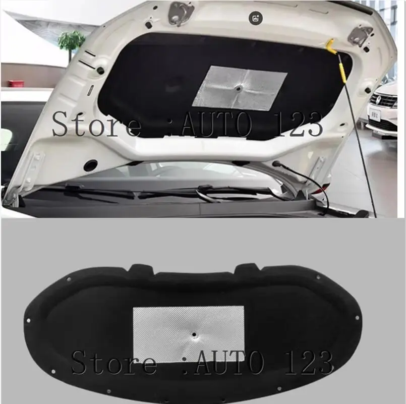 For Volkswagen VW Taos Tharu 2019 2020 2021 2022 2023 Front Engine Hood Sound Heat Pad Mat Soundproof Insulation Cotton Cover