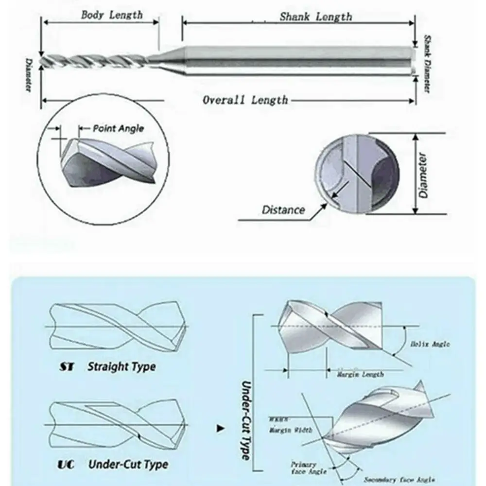 0,8mm-3,175mm titan beschichteter Hartmetall fräser Gravur kantens ch neider CNC-Fräser Schaft fräser für Leiterplatte maschine