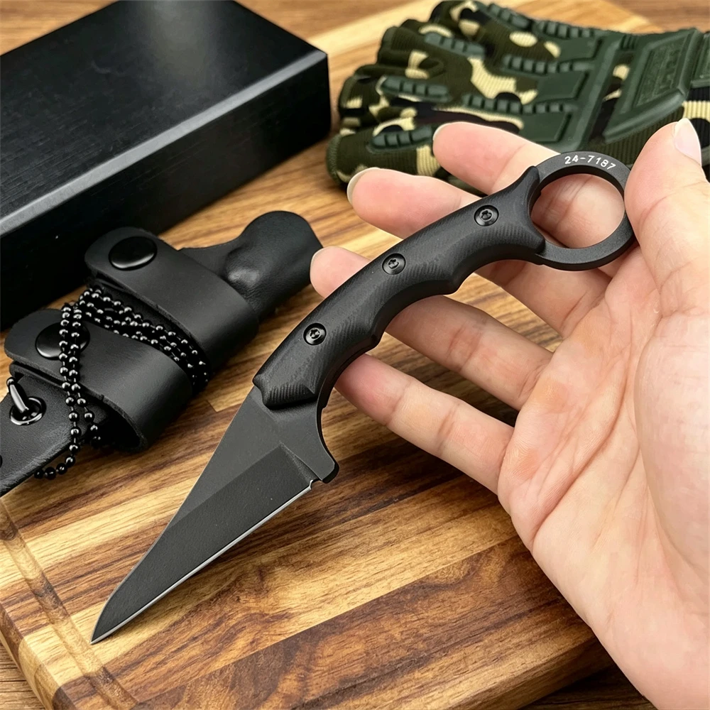 Lightweight Portable Outdoor Fixed Blade Knife 8Cr13Mov Stainless Steel Blade G10 Handle Multi-Purpose for Camping Survival view 4