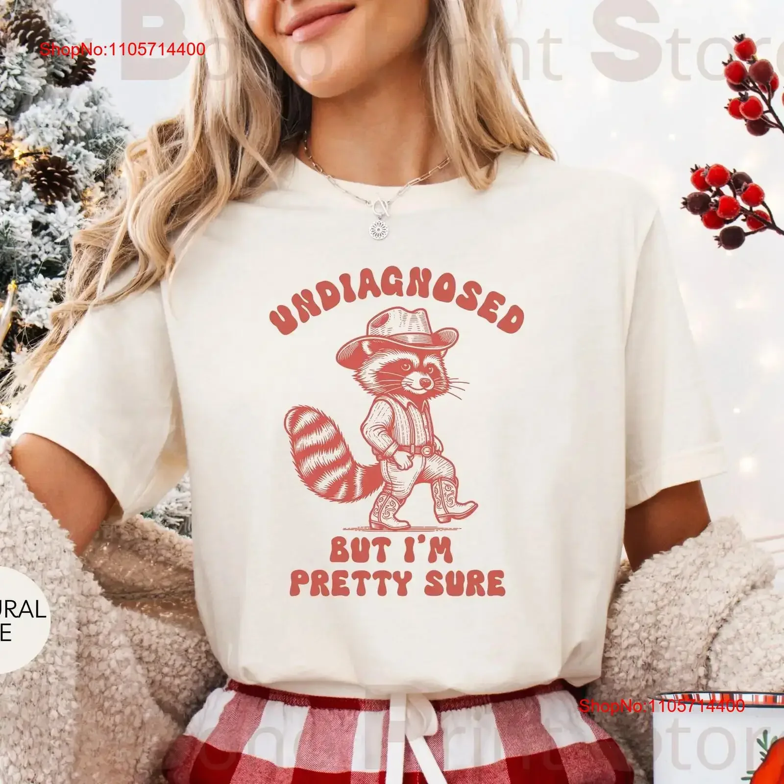 Undiagnosed But I'm Pretty Sure SweaT T Shirt Jumper Funny Racoon Vintage Mental Health Something Ain't Right vintage Washed
