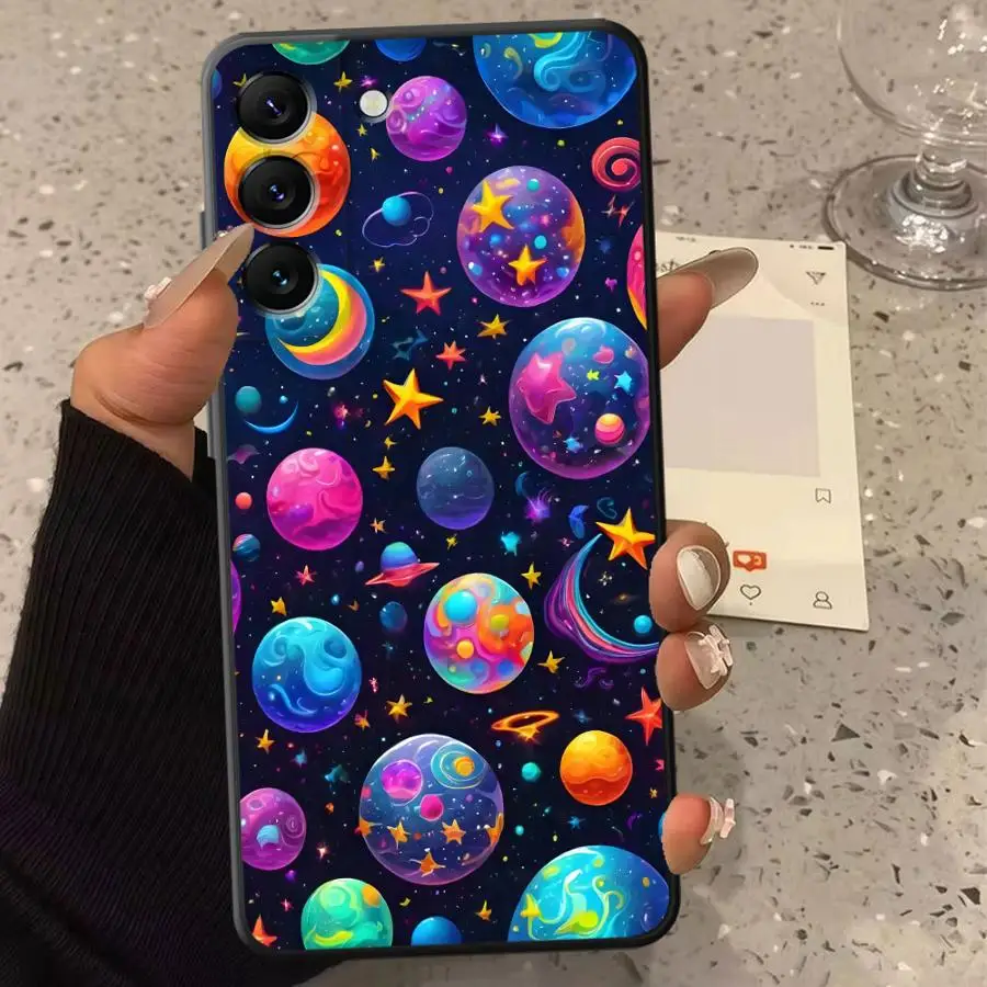 Phone Cover Case for Samsung Galaxy A13 A14 A16 A36 A26 A34 A15 A35 A51 A24 A22 A52 A11 A12 Colorful Planets