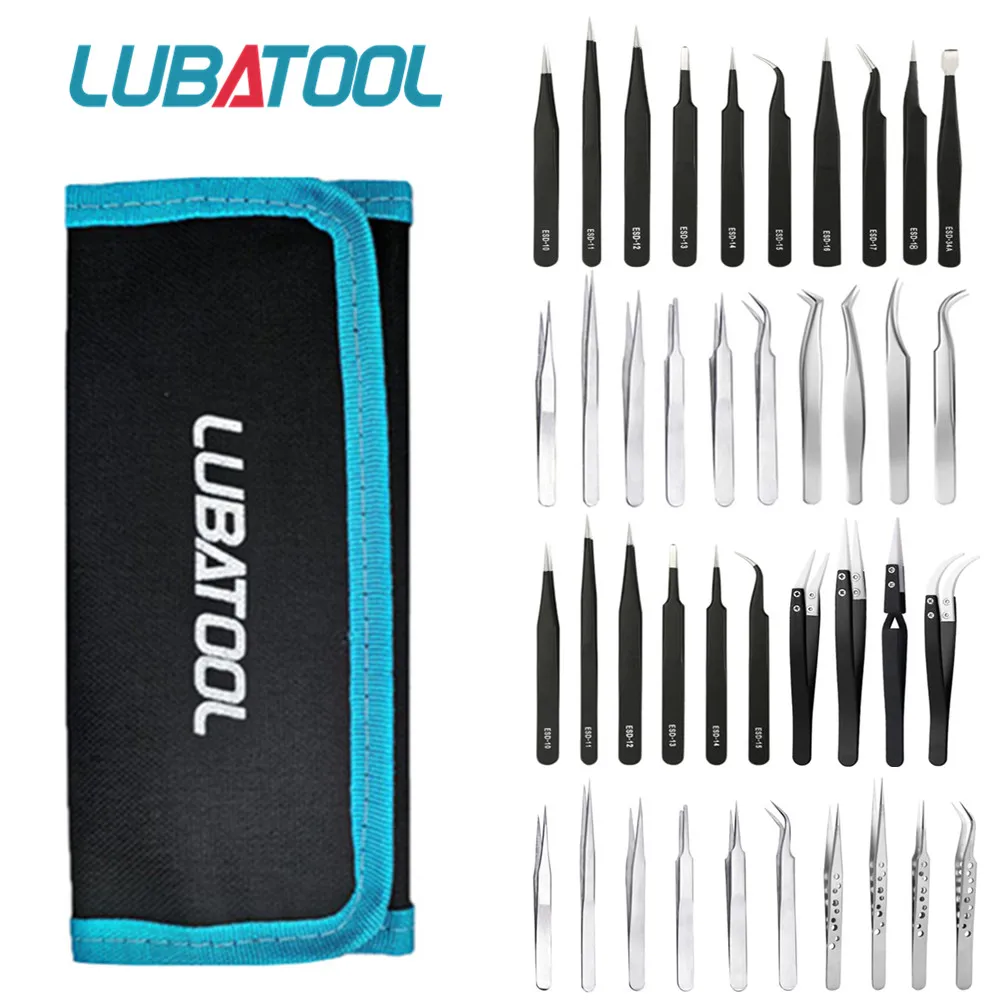 10Pcs Tweezers Set …