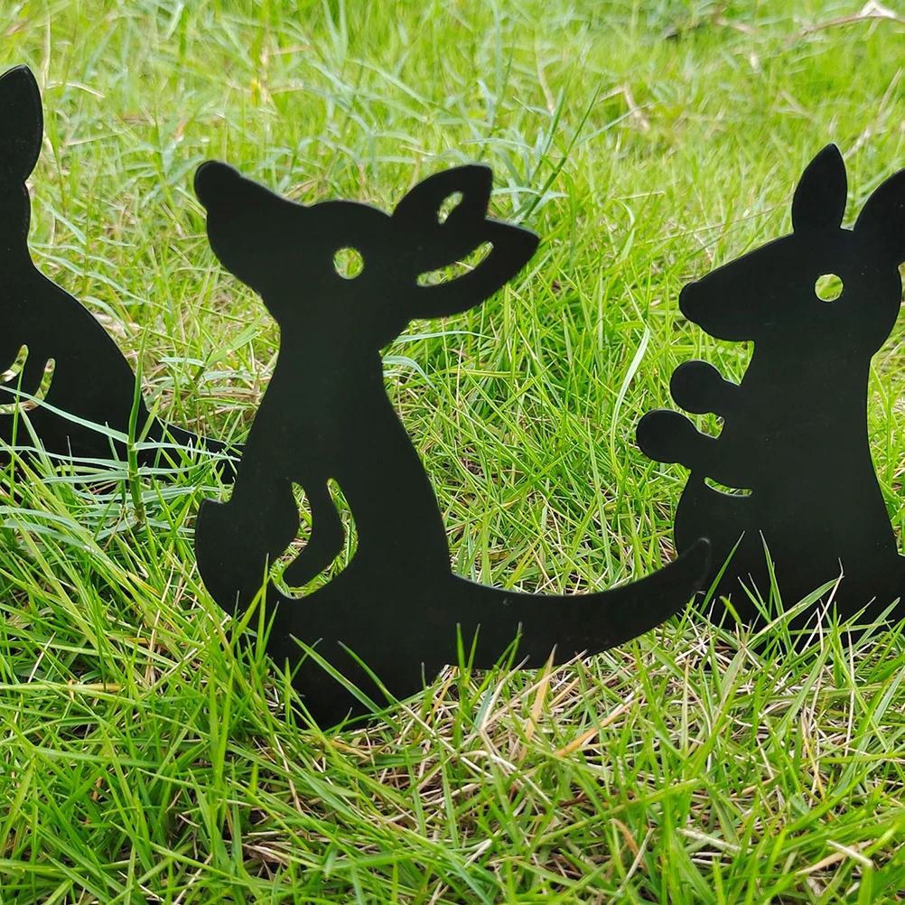 

1 комплект, реалистичные полые декоры кенгуру, железный художественный орнамент, уличное украшение для сада и двора, легкий портативный имитация животного