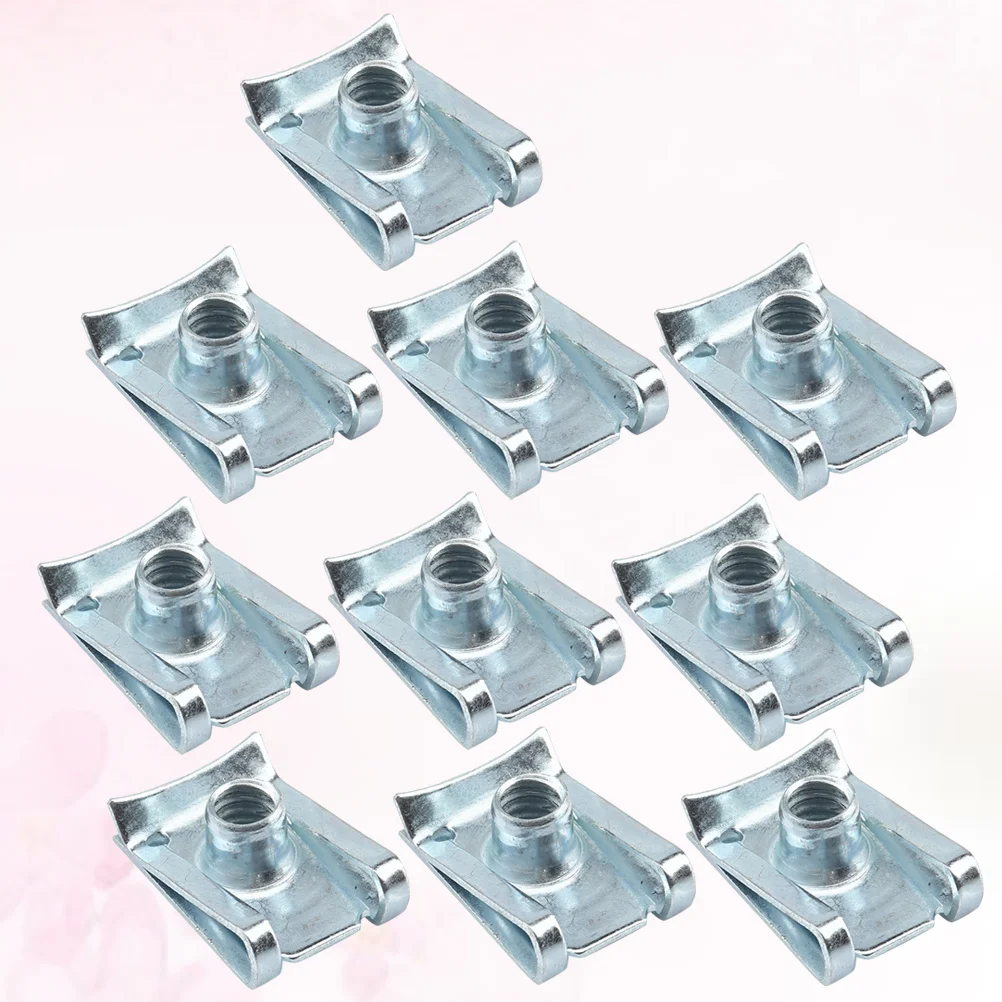 

10pcs U Nut Fasteners Manganese Steel Spire Clips For Panel Bumper Fixing Motorcycle Fairing Wiring Harness Holder