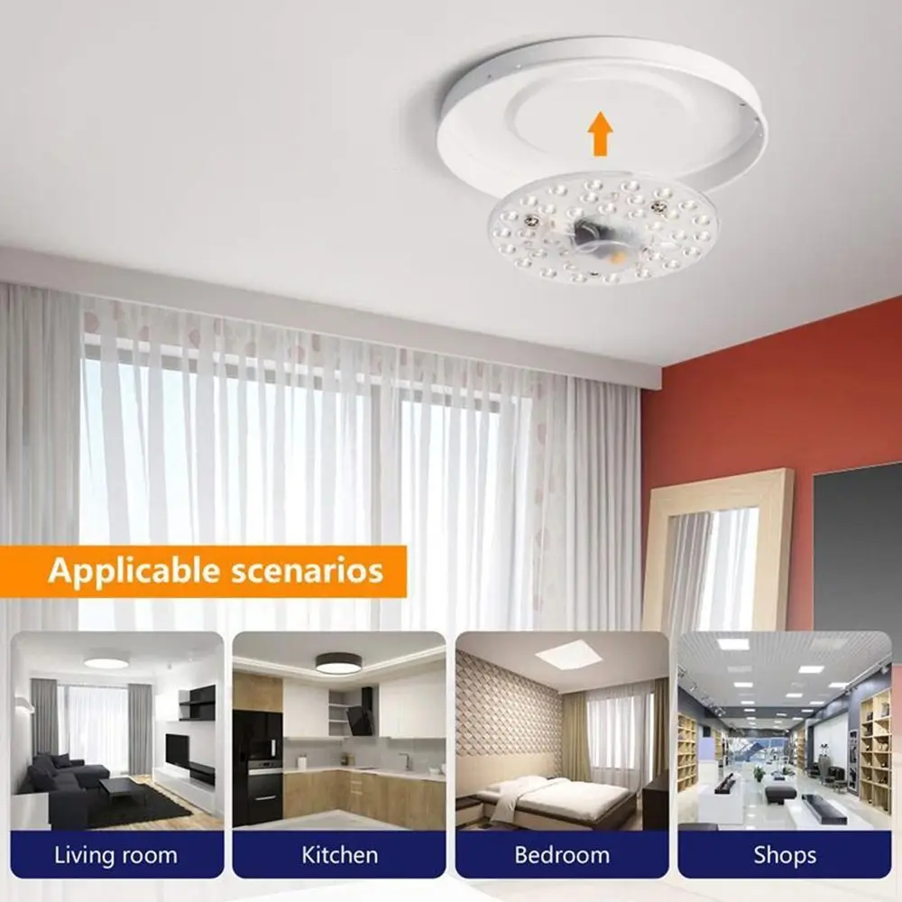 Circle Light Round Shape LED Panel Light AC Power 20W 40W 60W 100W LED Module Circular Lamp Board Ceiling Fan Light