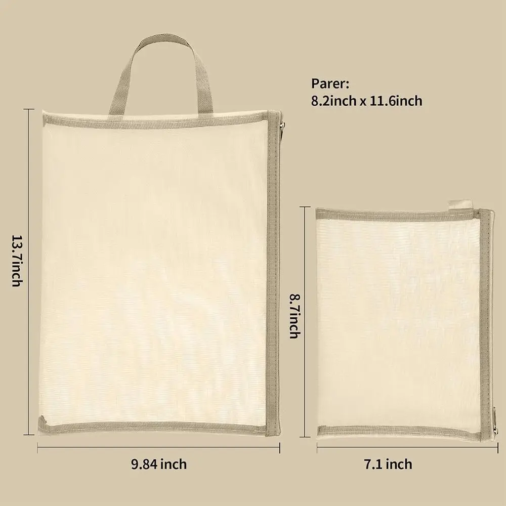 لعبة منظمة A4/A5 كيس التخزين سستة شبكة وثيقة حقيبة التخزين النايلون طبقة مزدوجة حقيبة أقلام رصاص لألعاب مكتب المدرسة