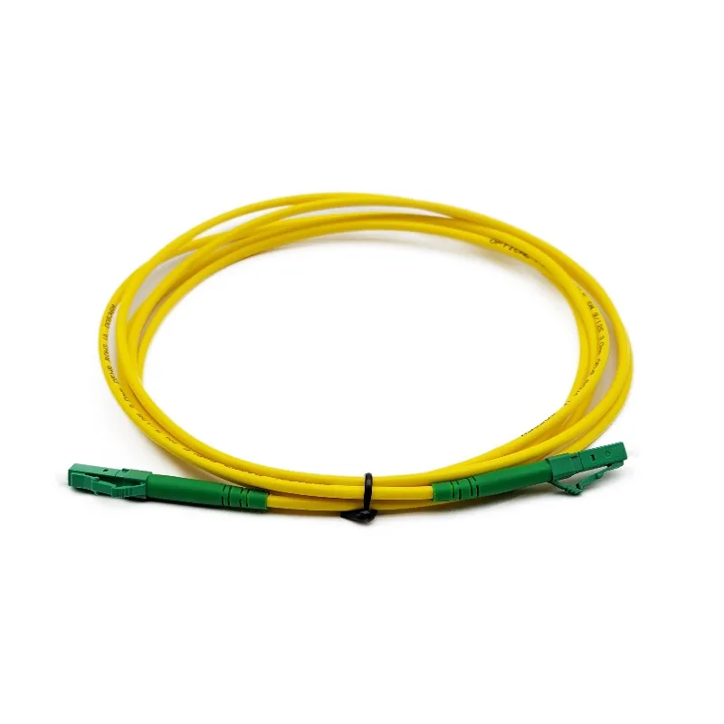 Simplex LC to LC Fiber Patch Cord 2x LC/APC Single Mode PVC Cable Length 1-100m For FTTH Optical Network Connection