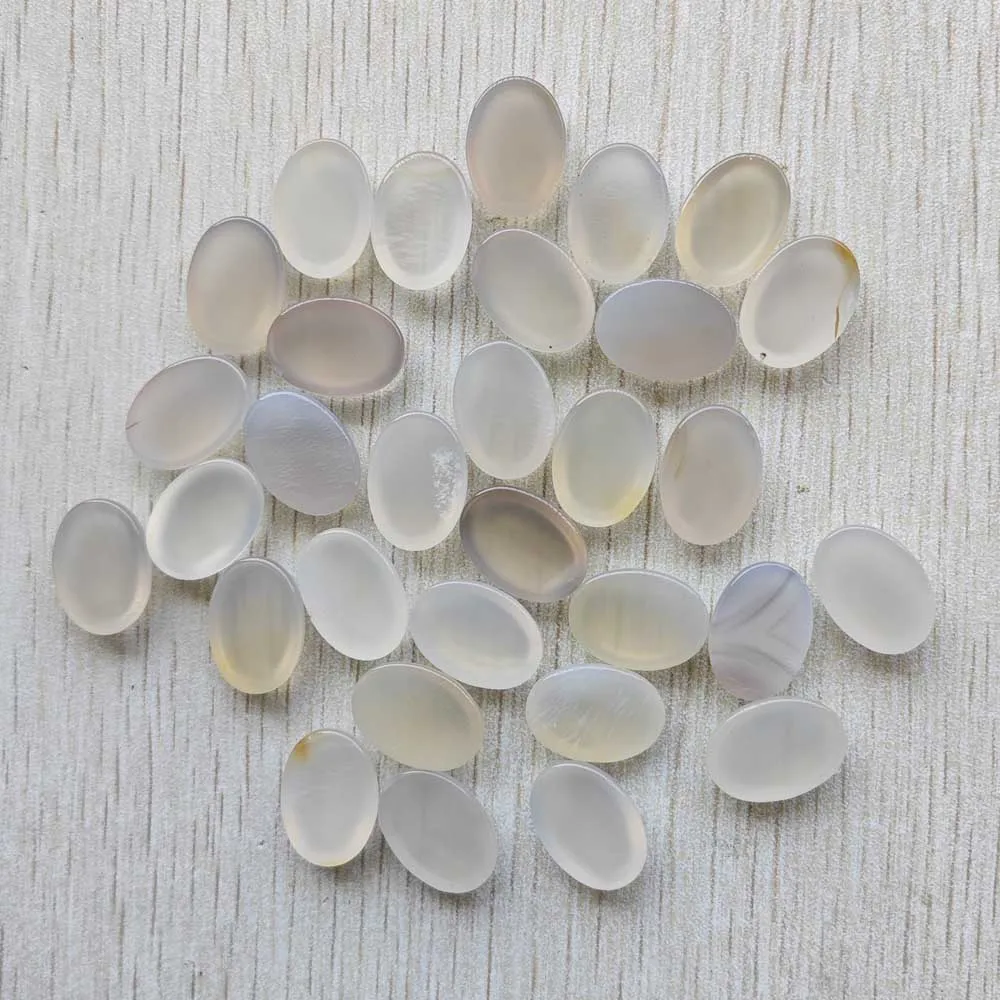 13x18MM Fashion natural white agate Oval shape CABOCHON CAB Beads for jewelry making Wholesale 30pcs/lot fast shipping