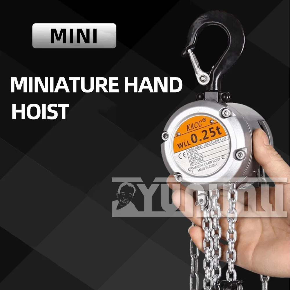 250kg 500kg  Mini Manual Chain Hoist 3M Hook Mount Lift Portable Hand Block