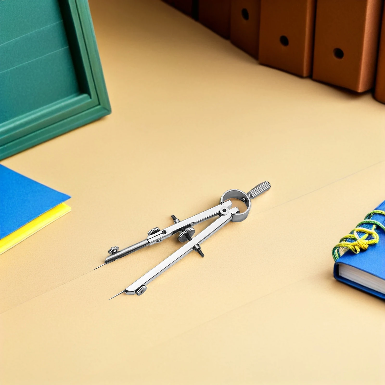 Multi Function Spring Compass Strong Metal Structure Resists Bending Deformation Great for Education Accurate