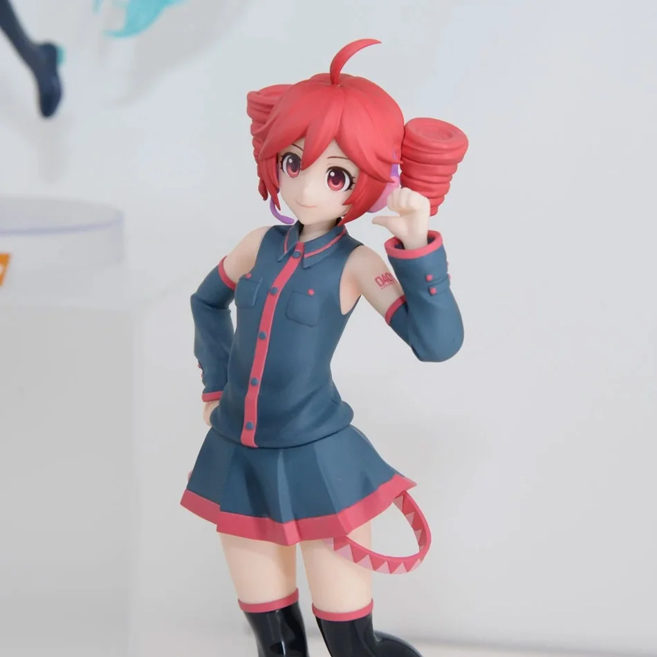 Kasane Teto Twin-Tail Anime Girl Figure PVC Collectible Dolls with Two Poses, Cute Character Statues for Desktop Deco