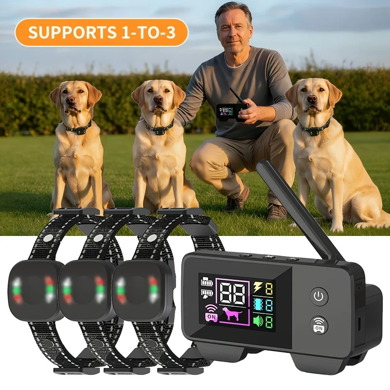 

RPZ Upgraded Wireless Dog Fence System with Remote - Shock Training Collar, 8-Level Static/Stim, 20-Distance Adjustable Boundary