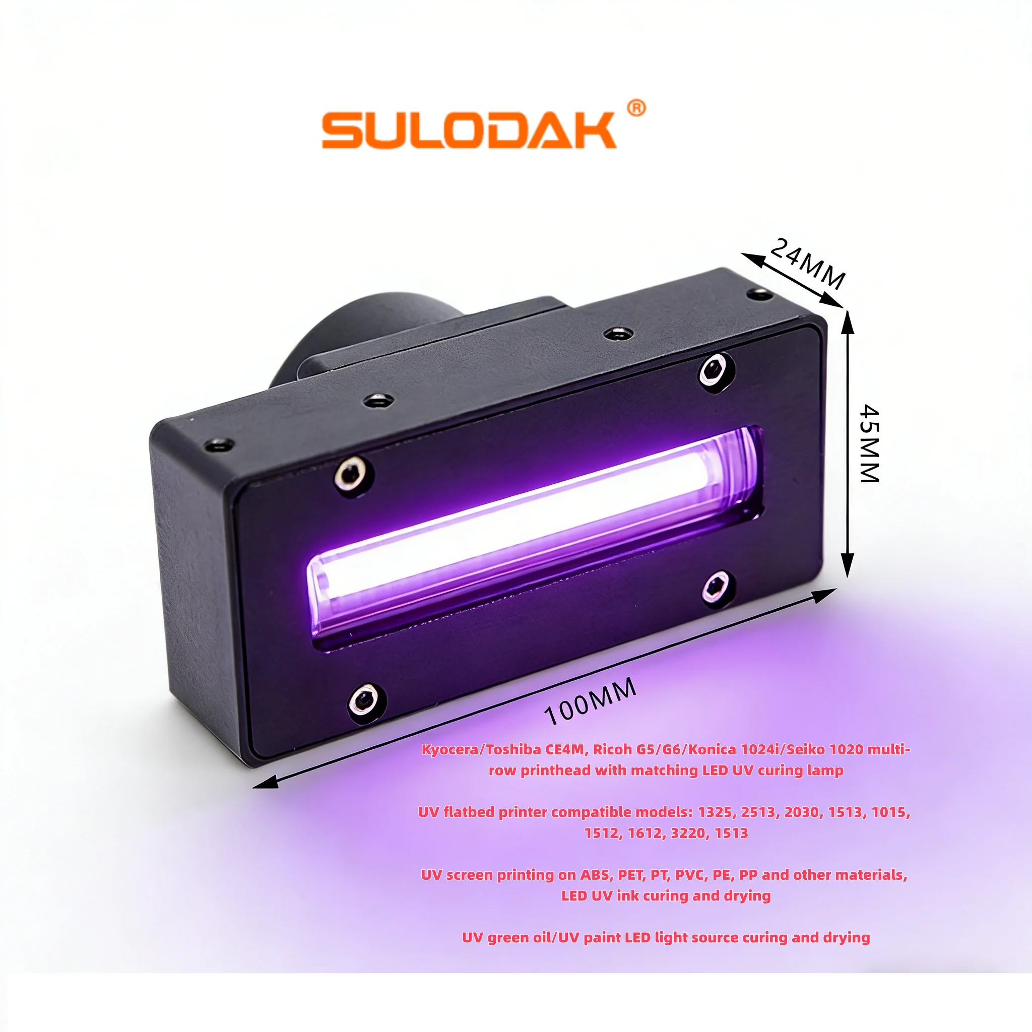 

350W High Power Led Lamp For Ricoh GH2220 G5 G6 Printhead Flatbed Printer Varnish Curing Ricoh Inkjet Printer