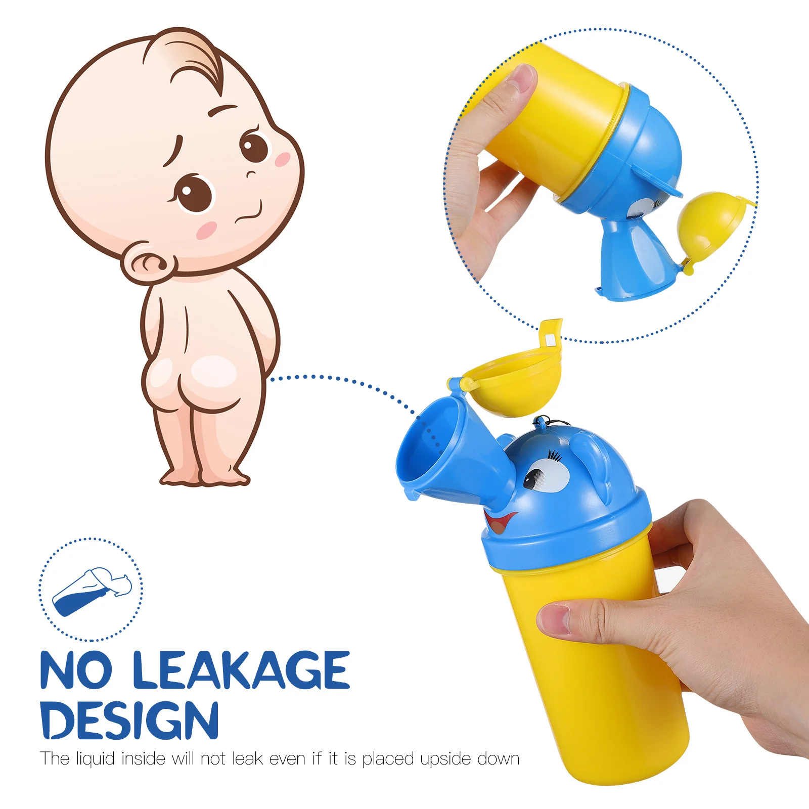 

1Pcs Portable Car Toddler Boy Urinal Bottle Leakproof Travel Potty Travel Urinal Baby Boy Portable Potty