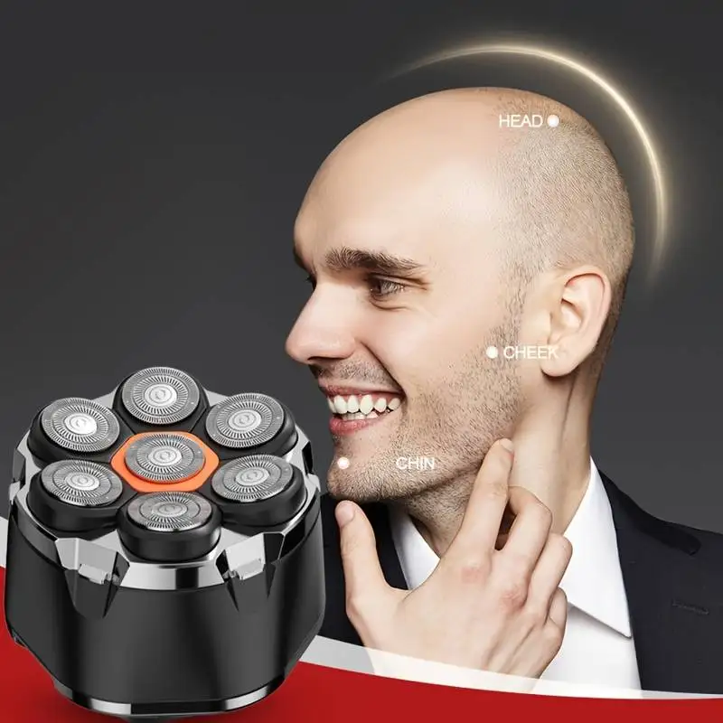 Sweker Head Shaver for Bald Men Magnetic Electric Razor for Men IPX6 Waterproof Rechargeable Beard Shavers