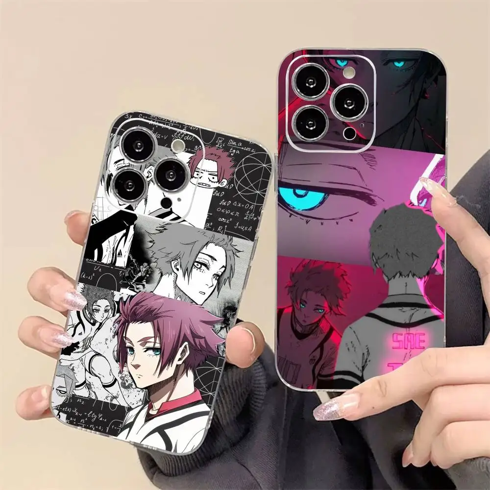 Itoshi Sae B-Blue L-Lock   Phone Case For iPhone17,16,15,14,13,12,11 Plus,Pro Max Soft Transparent Cover