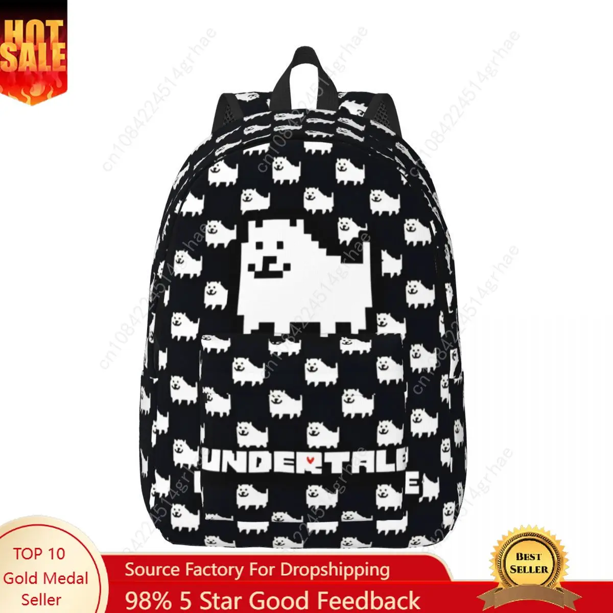 Undertale Annoying Dog Backpack Men Women Fashion High School Hiking Travel Daypack Video Game Cute College Shoulder Bag Outdoor