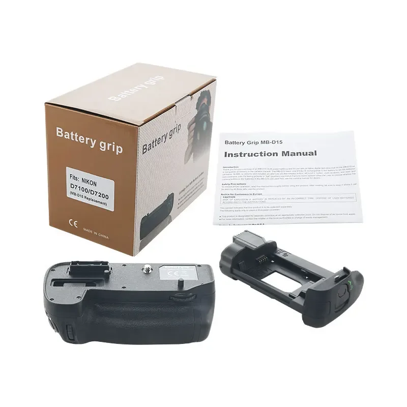 MB-D15 Vertical Battery Grip Multi-Power Battery Pack for Nikon D7200 D7100 Camera Replace as EN-EL15