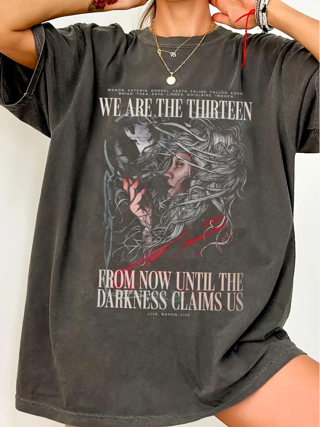 Camiseta Glass Emperor, Manno Black Beak Skeleton Teeth Witch Dorian Liad SJM Merch Terrasen Book, Camiseta con estampado de libro