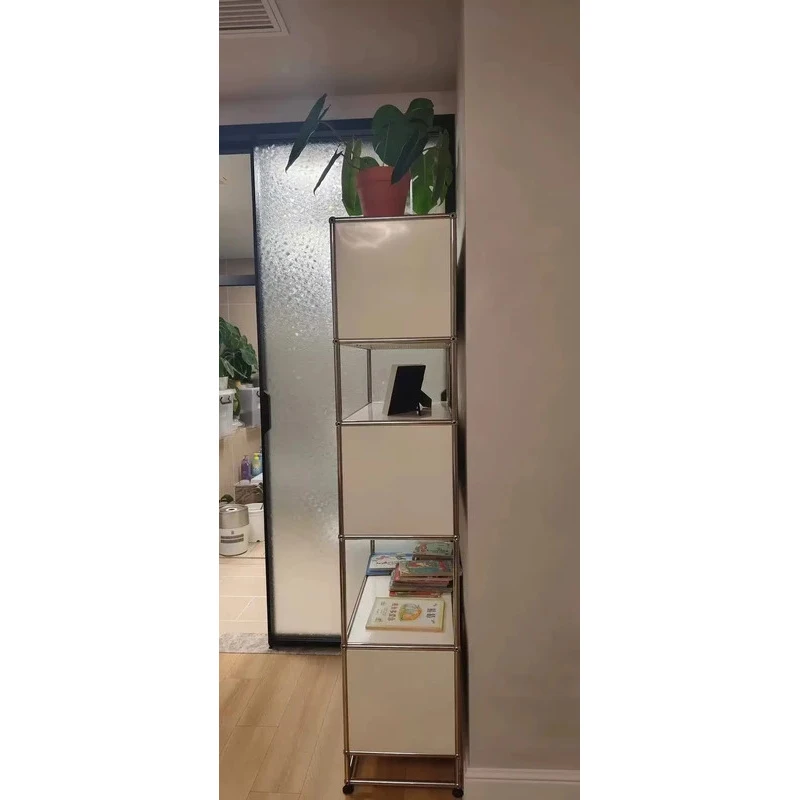 Living Room Bedroom Furniture Side End Cinet Stainls Steel Storage Coffee Tle