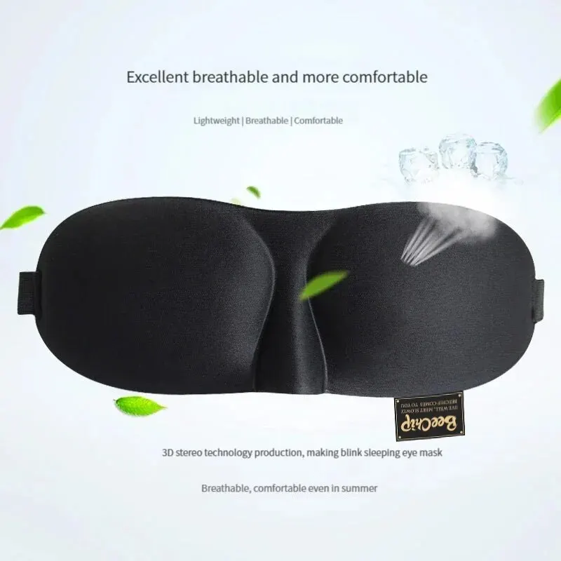 

3D Sleep Mask Natural Sleeping Eye Mask Eyeshade Cover Shade Eye Patch Women Men Soft Portable Blindfold Travel Eyepatch 1Pcs