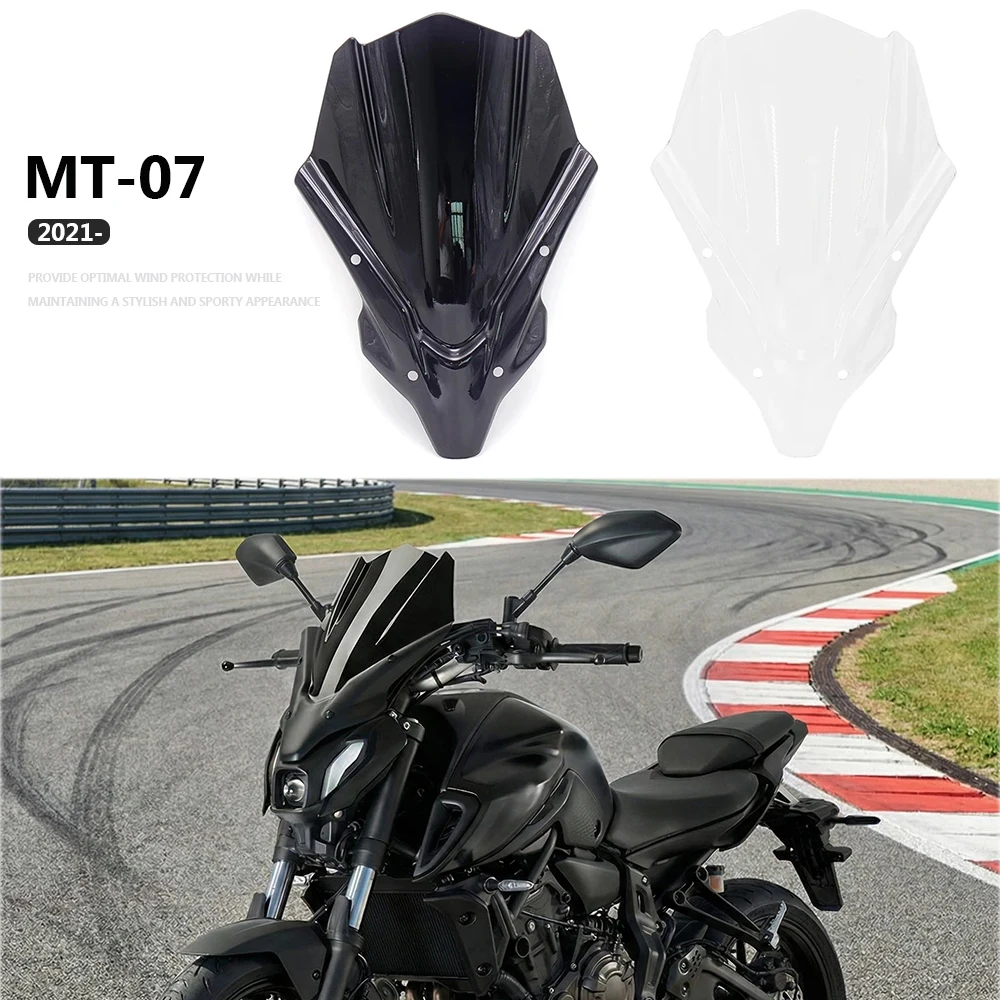 

New For Yamaha MT-07 2021- MT07 MT 07 mt07 Motorcycle Accessories Windscreen Windshield Deflector Protector Wind Screen