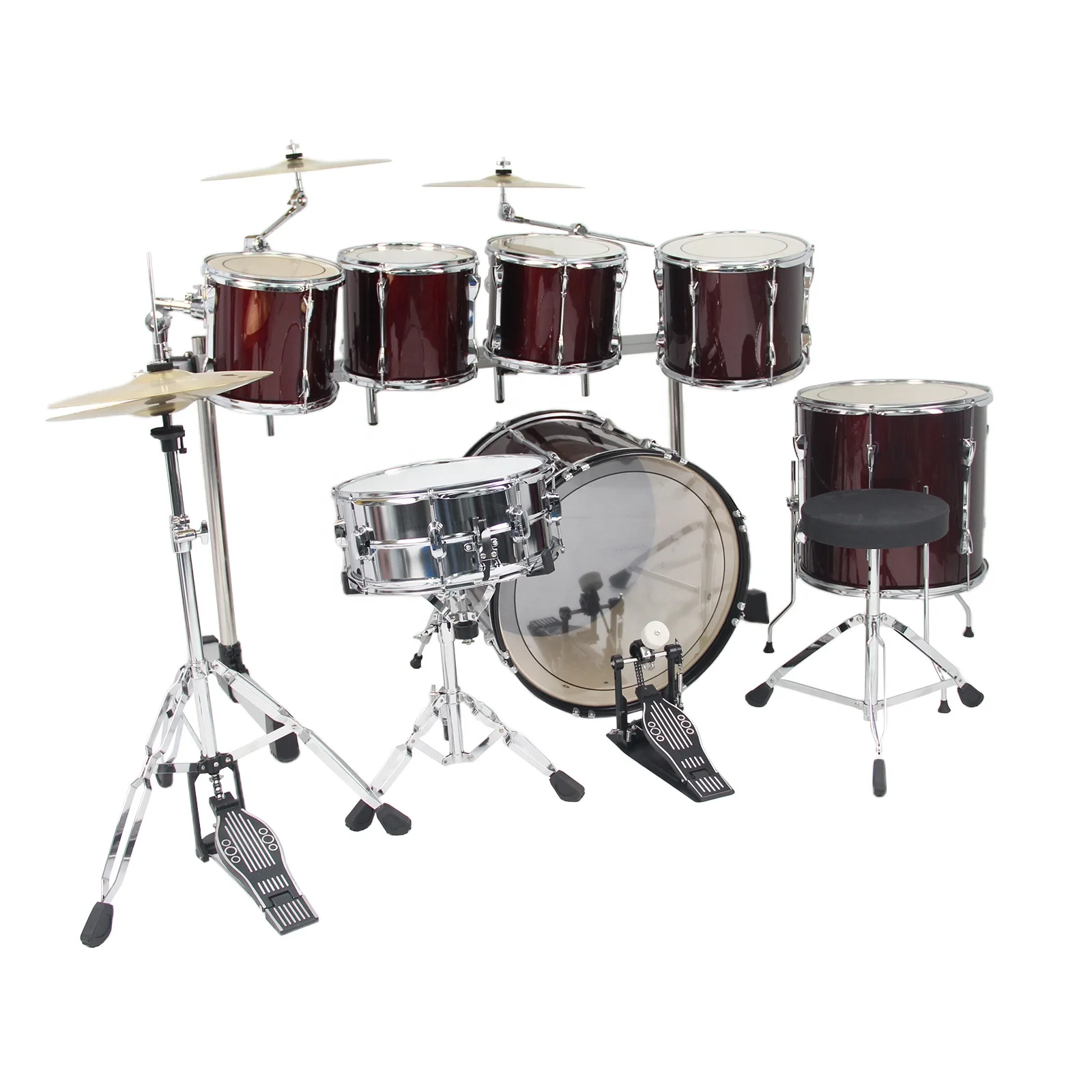 

Color Customizable Factory Direct Adult Drums Set Seven Drums Four Cymbals Professional Practice