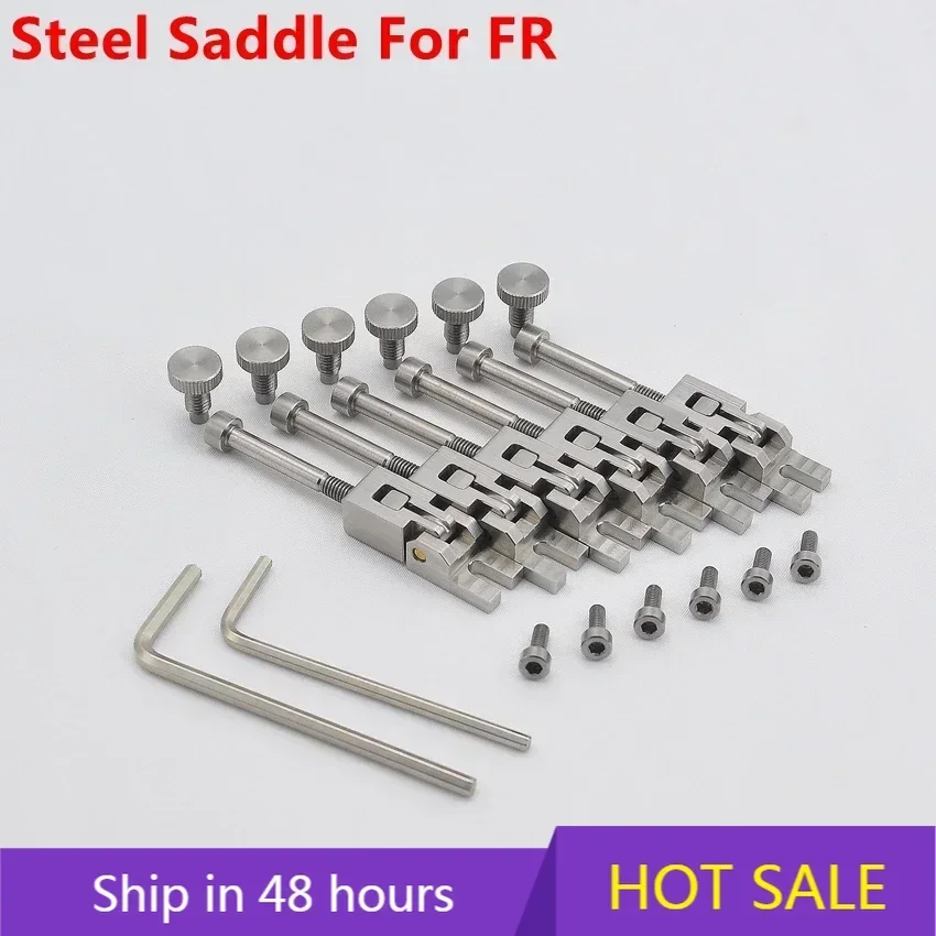 

«Стальное седло премиум-класса с 6/7-струнным гитарным бриджем, 1 шт., для системы тремоло (FR) — модель JP (оригинал)