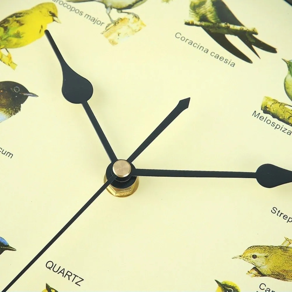 10 Inch Wall Hanging Clock Hanging Style Decorative Design Singing Bird Clock Sound Feature Musical Wall Clock Room Decoration