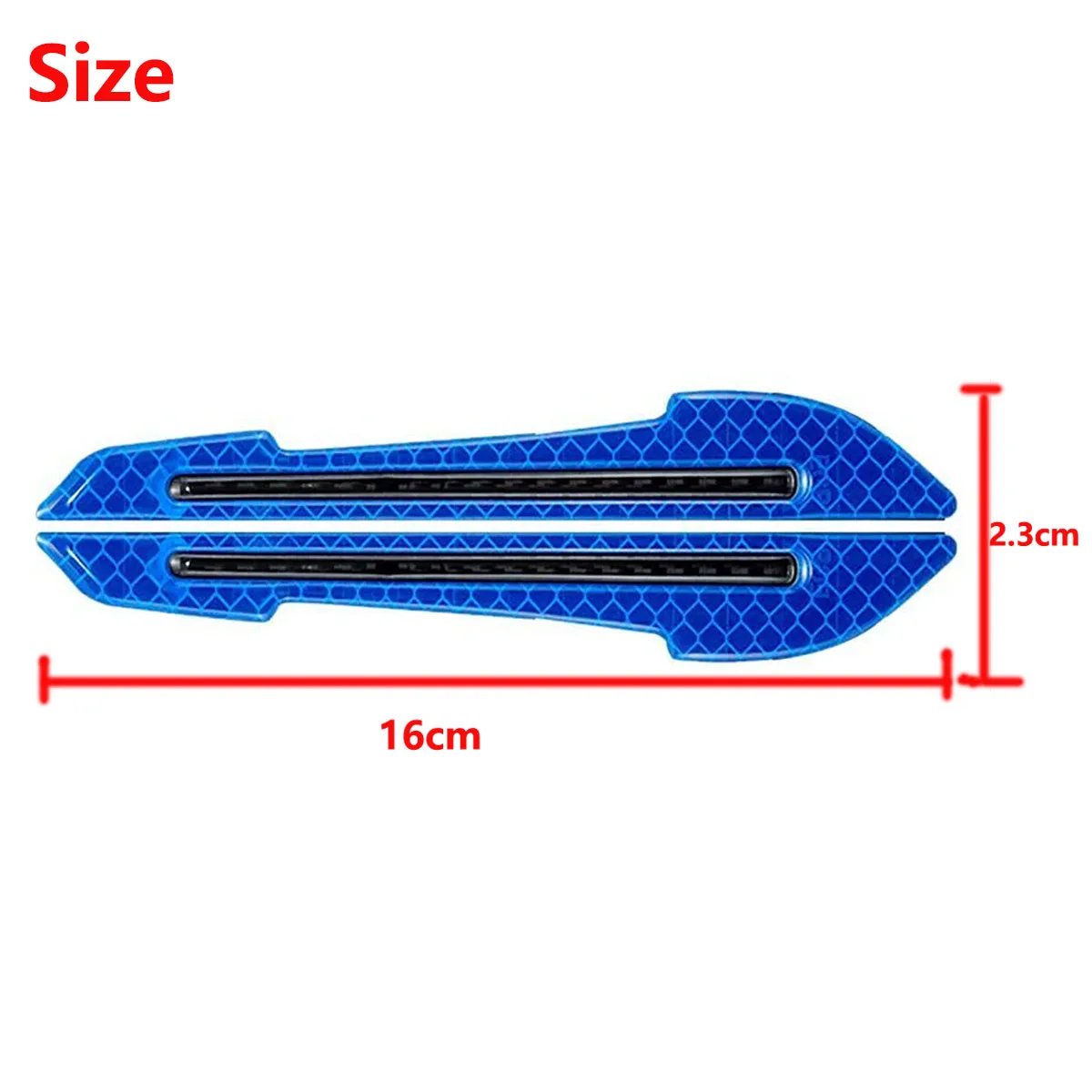 2/4/8Pcs Blue Reflective Car Door Rearview Mirror Warning Safety Protector Scratch Car Rearview Mirror Decorative Strip Auto DIY