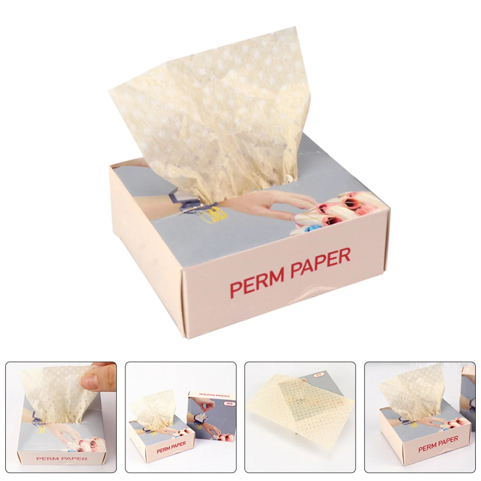 

200 Pcs Perm Paper Hair Wrap Automatic End Curling Papers for Miss Hairstyling Rod