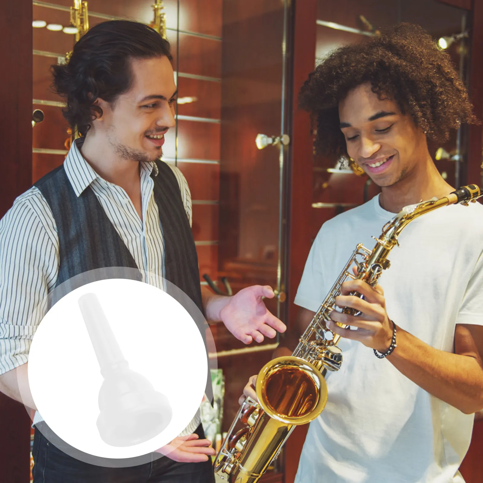 Trombone Mouthpiece High-Durability Plastic Design Easy Install Portable Compact Size for Alto Trombone Beginners Professionals