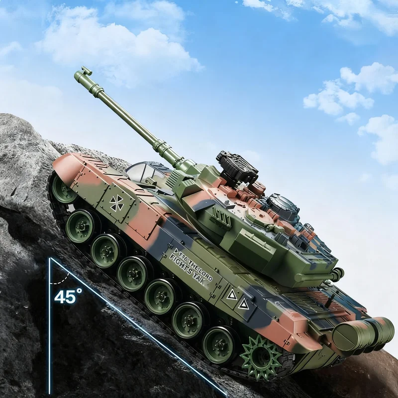 2025年新型大型リモコン戦車おもちゃ 男の子向け 車 火を発射可能 クローラー クライミング オフロード 男の子の誕生日プレゼントに最適