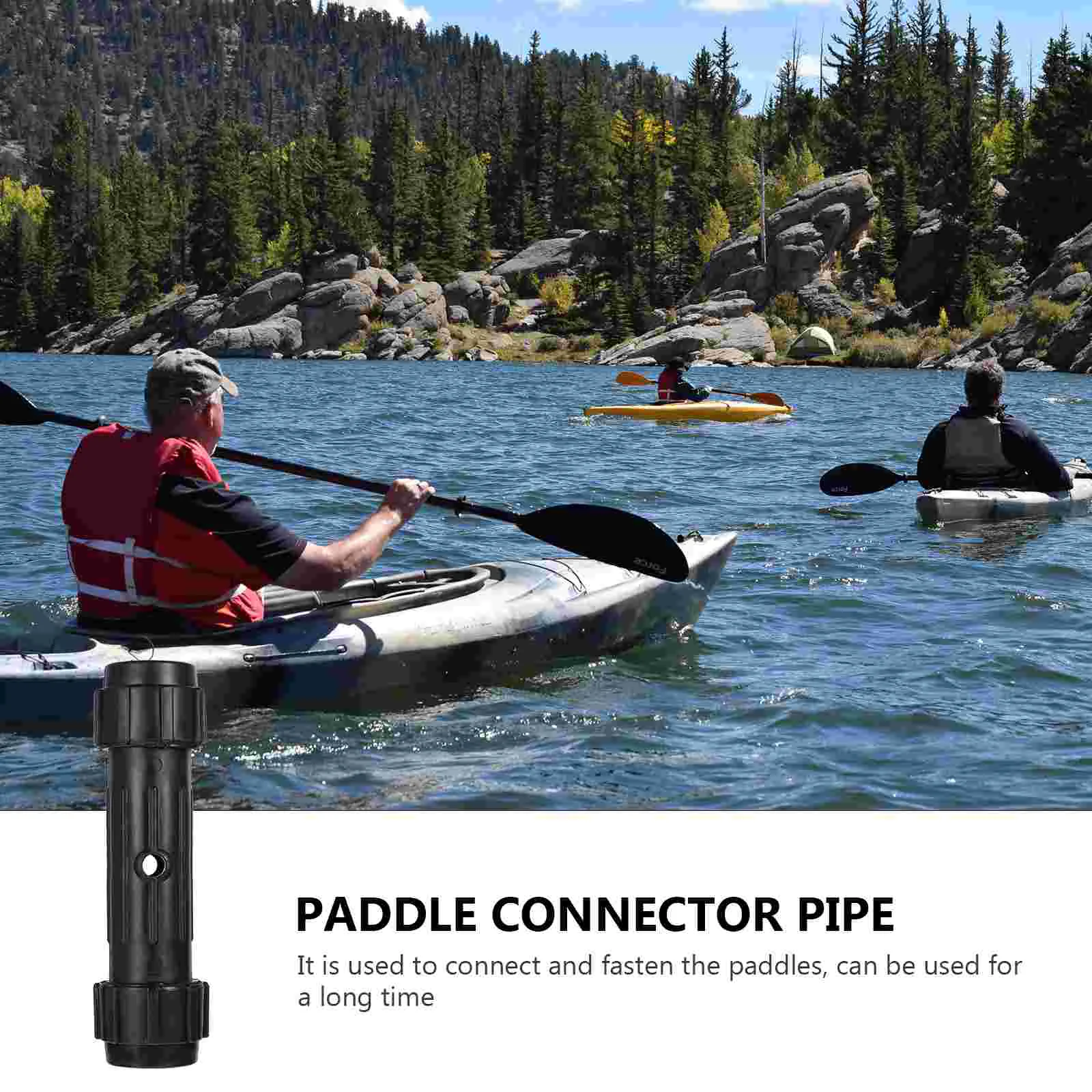 2 Pcs Paddle Connector Kayak Canoe Paddles Joint Connection Pipe Boat Accessories