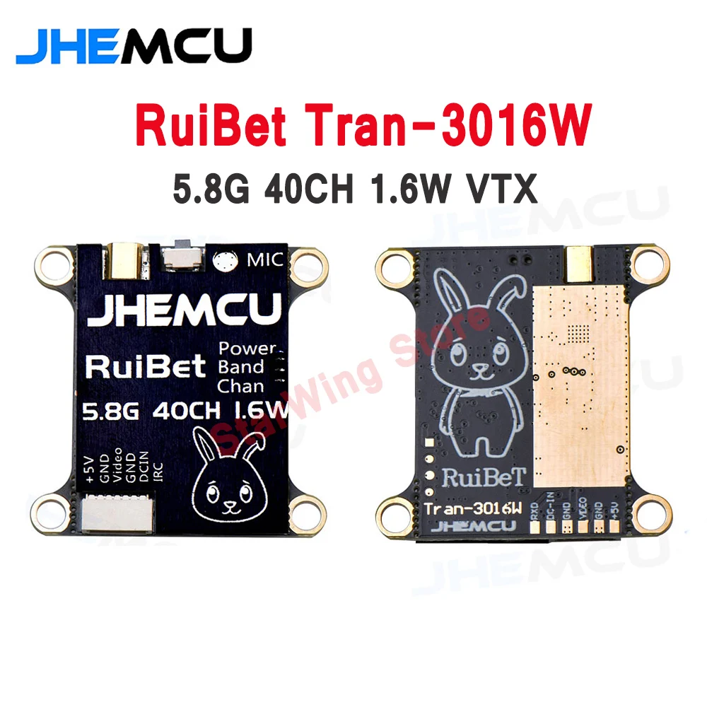 

Запчасти для самостоятельного изготовления RuiBet Tran-3016W 5,8G 40CH 1,6 Вт PitMode 25 МВт 200 МВт 400 МВт 800 МВт 1600 МВт Регулируемый VTX 2-6S 30X30 мм для RC FPV Drone