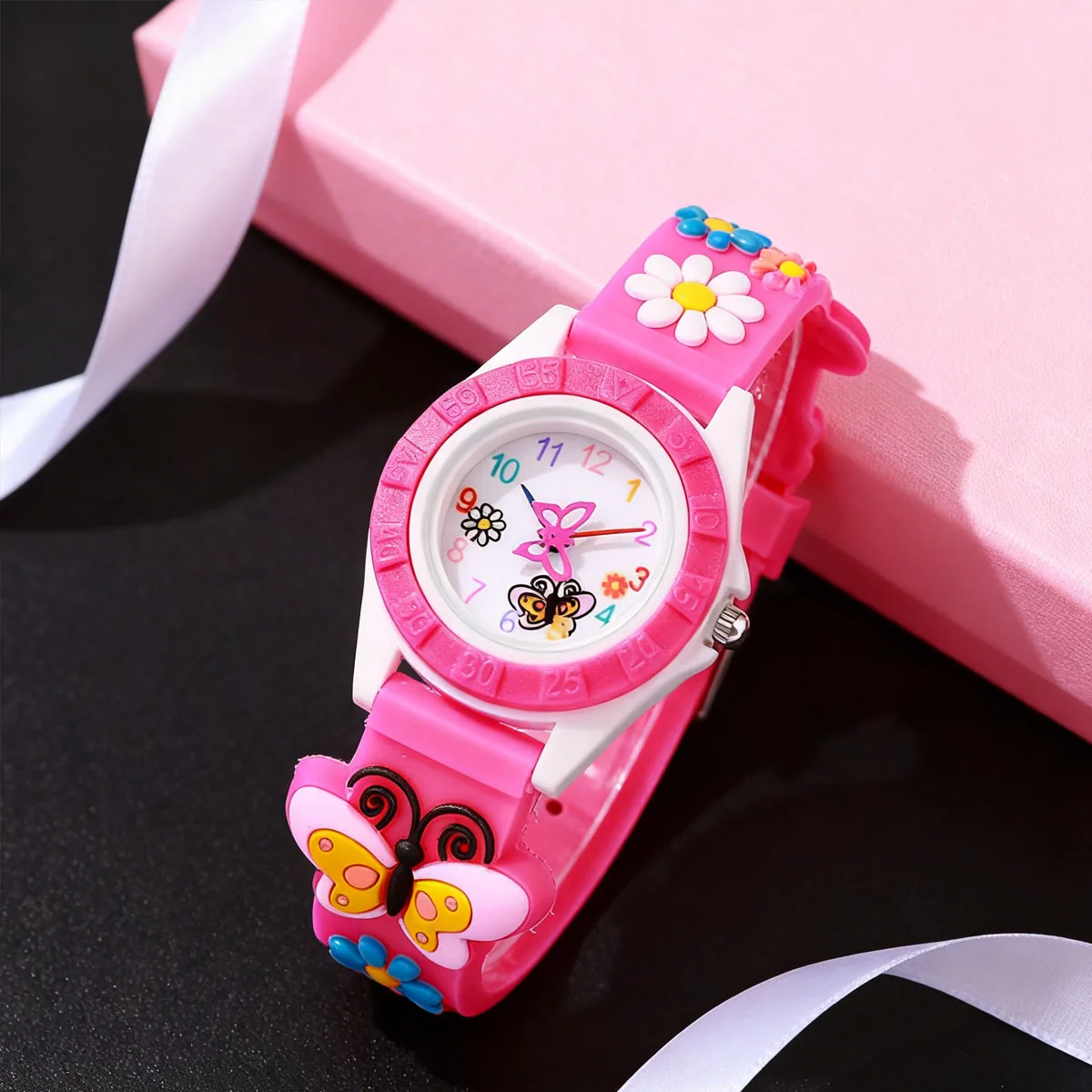 

1/3pcs-Color Shell Watch, Children's Quartz Watch, Ins Style Boys' and Girls' Color Cartoon Watch