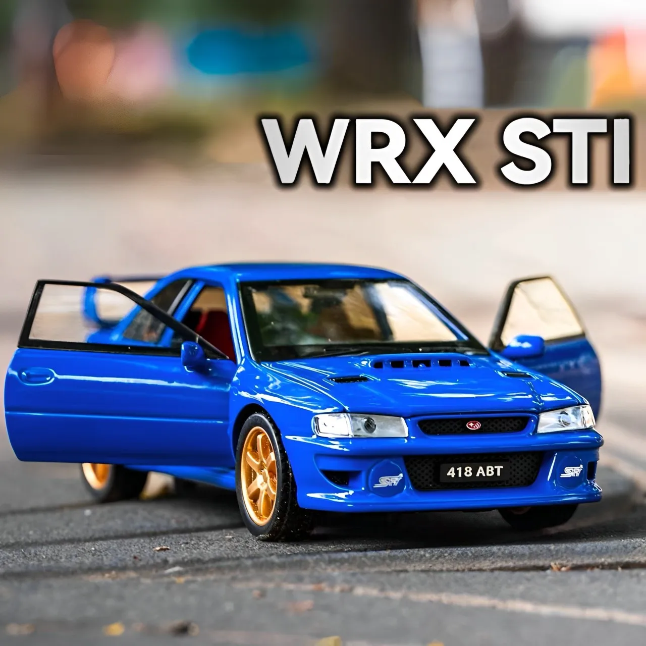 1:32 JKM Subaru Impreza WRX STI ChildrenToy Car Model Alloy Scale Car Model Diecast Metal Miniature Car Sound＆Light Collection