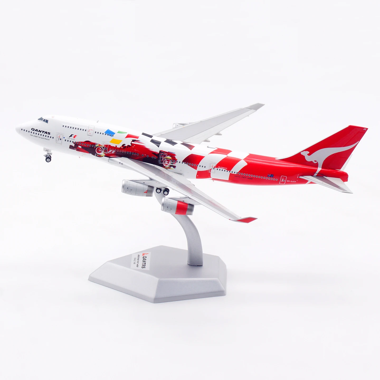 B616503 سبيكة تحصيل طائرة هدية HX نموذج 1:400 Qantas الخطوط الجوية بوينغ B747-400 دييكاست نموذج طائرة VH-OJC مع حامل