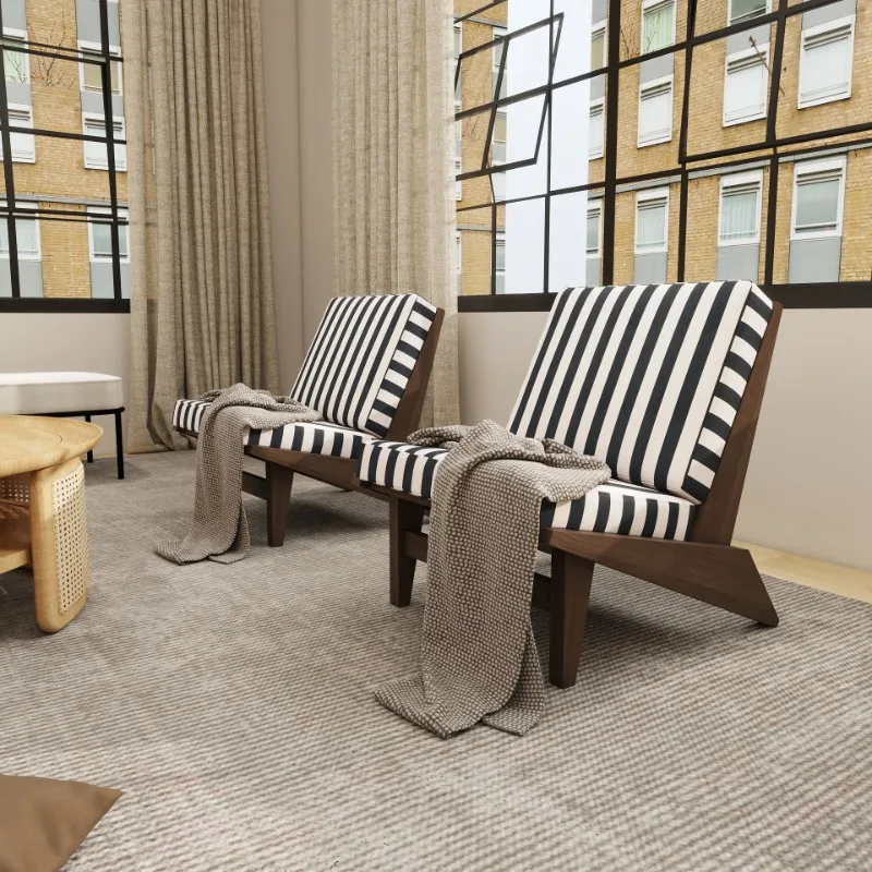 

Medieval style modern light luxury single sofa model room hotel reception negotiation sofa beauty salon leisure chair