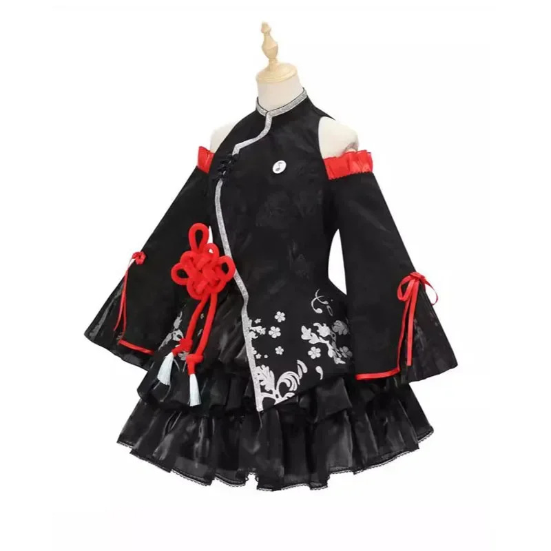 Miku moda Chinoiserie vestido trajes disfraz 39Cultura Miku Lolita lindo vestido de Anime mujeres niñas uniforme de Halloween conjunto peluca