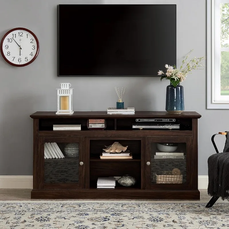 Tracy-TEF-00057-LWJ Television Stands, 60"x15.75"x29", Brown-1