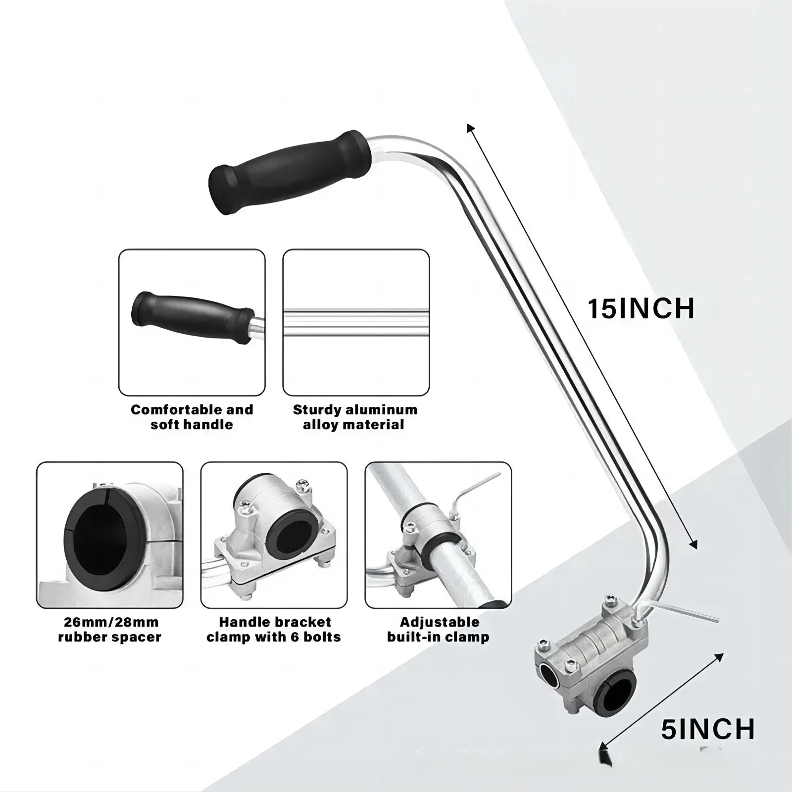 Ergonomischer Unkraut fresser Griff verlängerung Unkrauts ch neider Griff Rasenmäher Hilfs griff Verstellbarer Mäher Assist Verlängerung griff