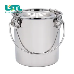 5L Stainless Steel Cow Milk Bucket Farm Cows Goats Vacuum Pump Bucket Pasture Cow Sheep Electric Milking Machine Accessories