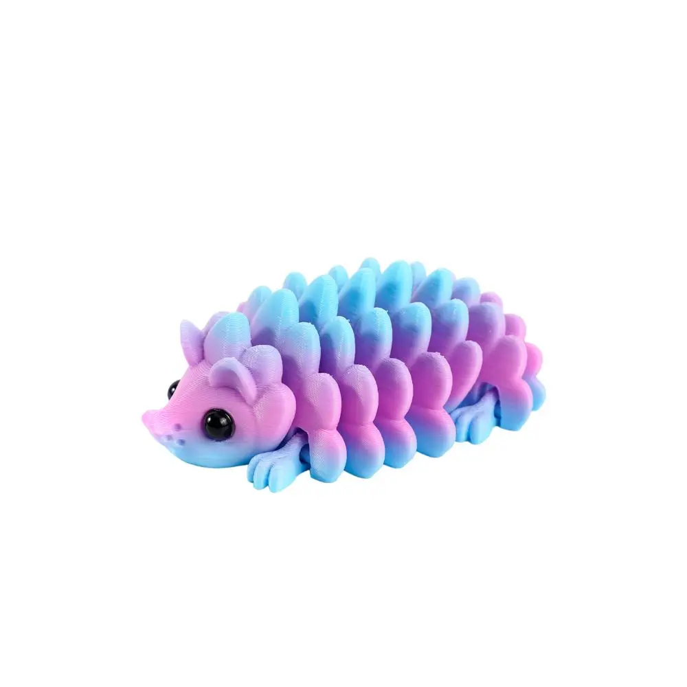 Figurine de hérisson imprimée en 3D, 2 pièces, pomme de pin, Structure articulée colorée, Figurine de hérisson simulée