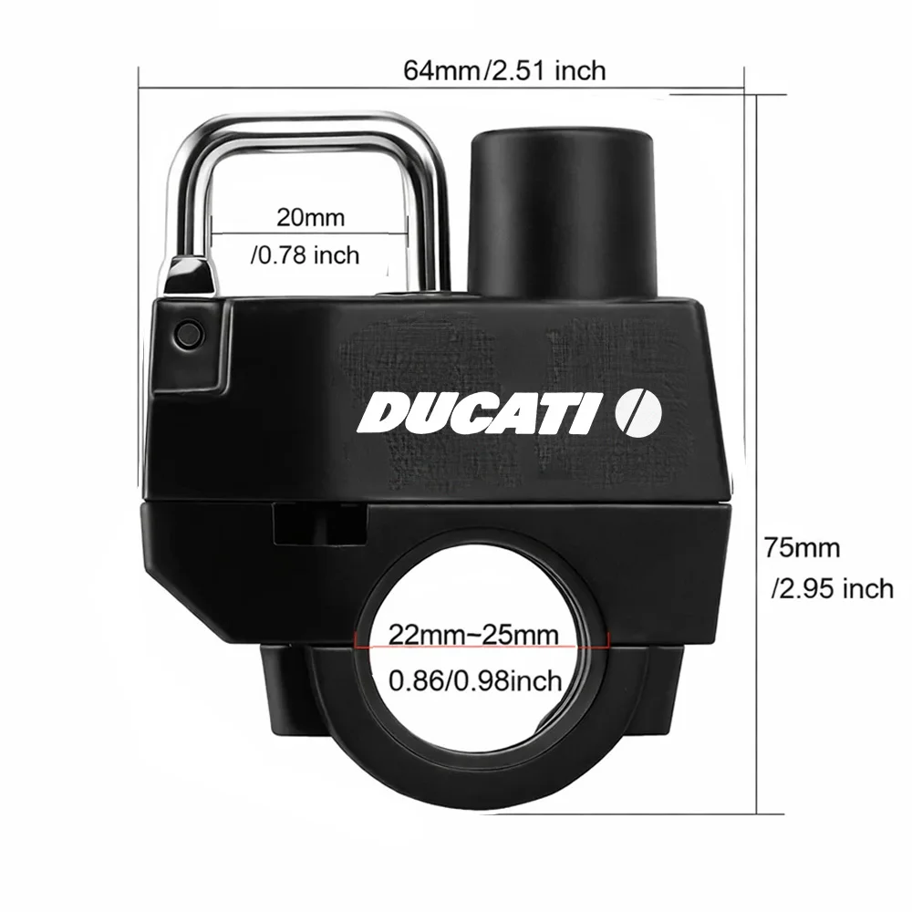 For Ducati Multistrada 950 1100 1260 1200 S Sport Motorcycle Supplies Helmet Lock Anti-theft Locker Locking Device Rustproof