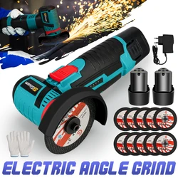 Electric Brushless Angle Grinder Lithium Battery 9500RPM Cordless Polishing Power Tool Electric Grinding Diamond Cutting Grinder