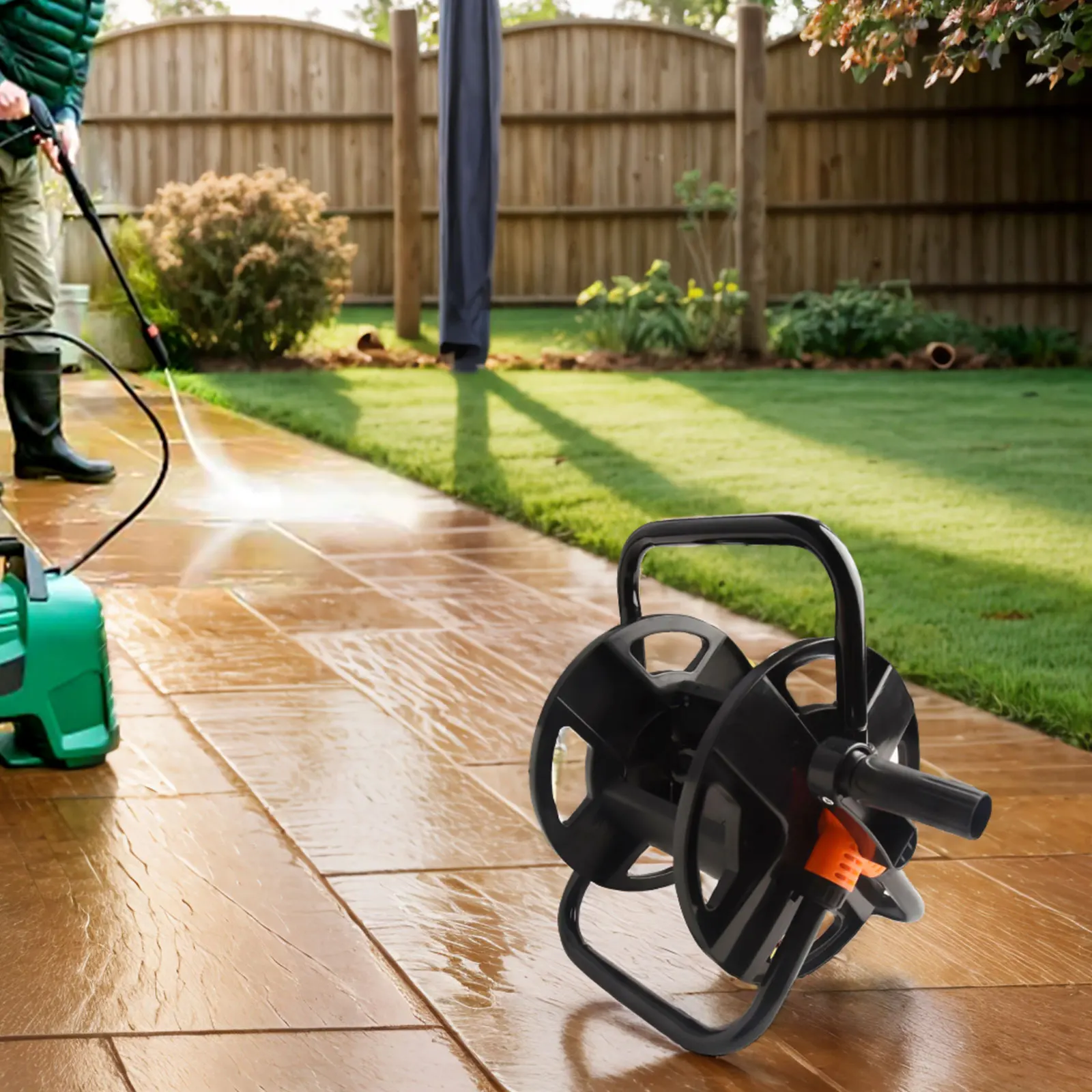 Efficient Hose Storage Hose for Reel Storage Materials Easy Maneuverability Efficient Watering Ergonomic Design