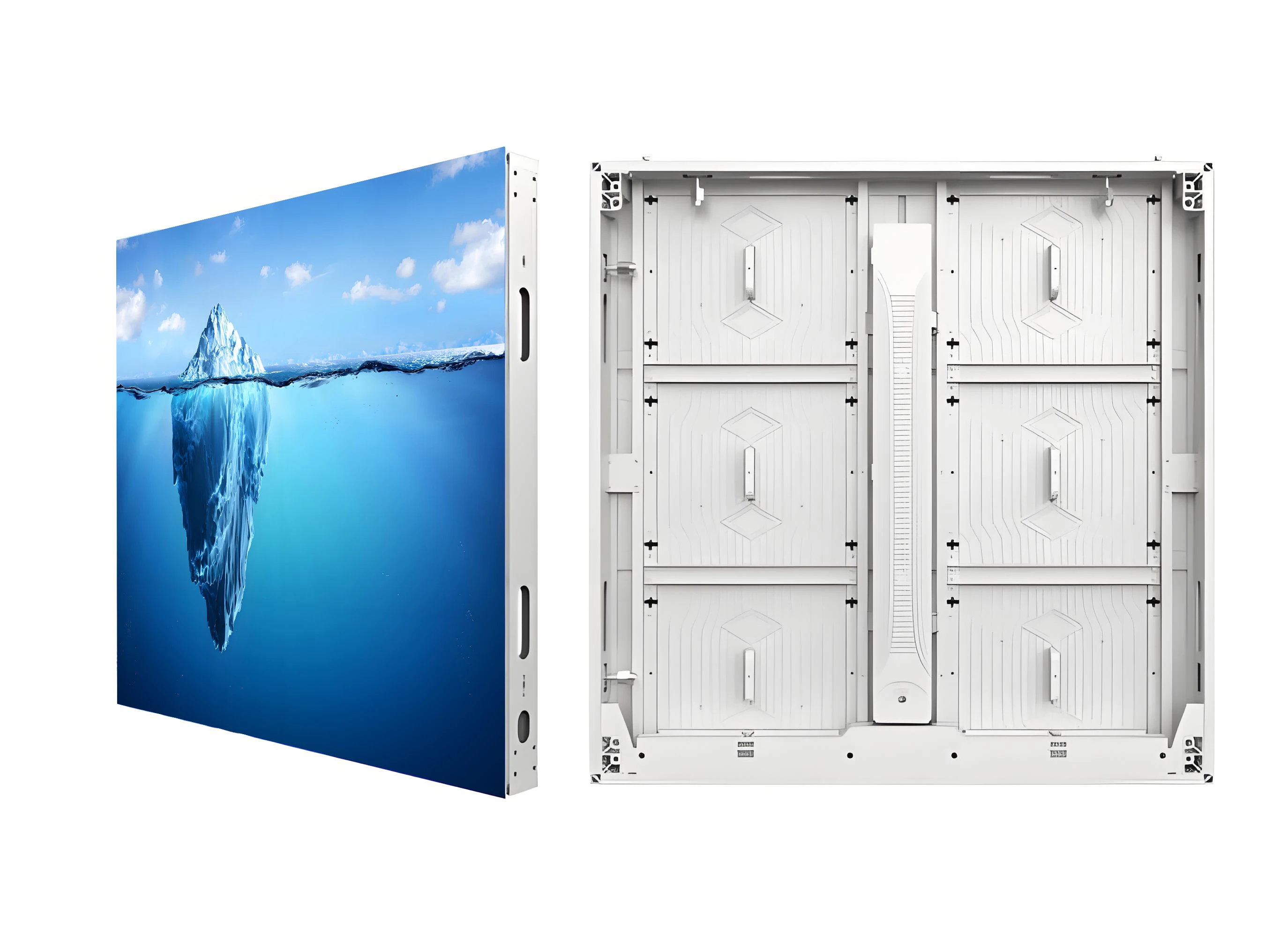 High Quality P5 Outdoor IP66 Waterproof 8K Resolution 4500cd/㎡ Brightness LED Display Screen Corner Design 3D Video Wall